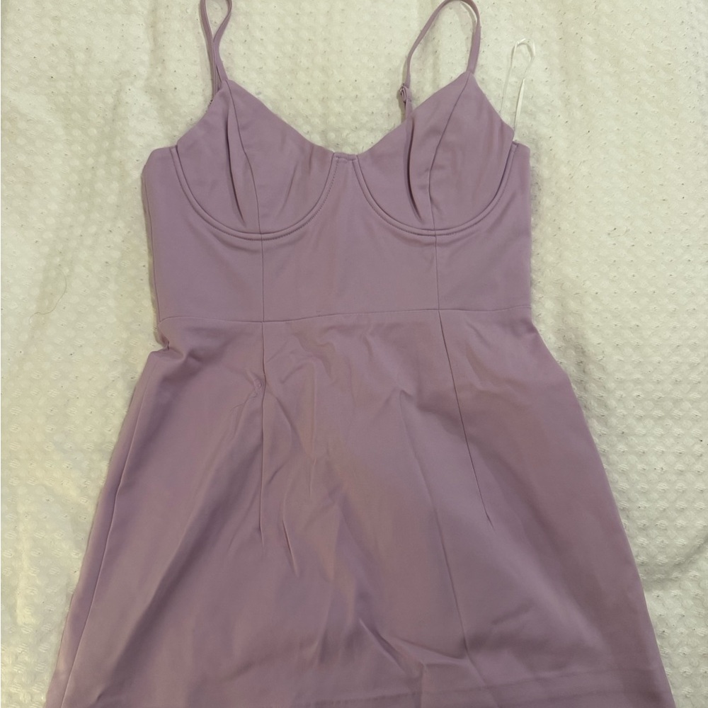 Lavender Spaghetti Strap Dress prom